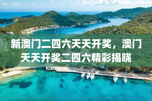 新澳門二(er)四(si)六(liu)天(tian)天開獎，澳(ao)門天天開獎二(er)四六(liu)精綵(cai)揭曉(xiao)