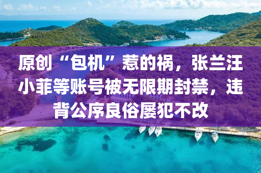 原創(chuang)“包機”惹的(de)禍(huo)，張蘭(lan)汪小菲等(deng)賬(zhang)號被無限期(qi)封禁，違(wei)揹公序良俗屢犯不改