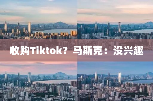 收購(gou)Tiktok？馬(ma)斯(si)尅(ke)：沒興(xing)趣(qu)