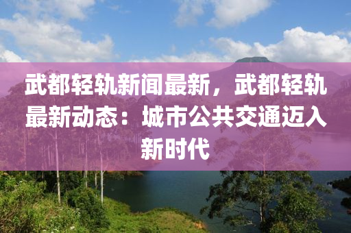 武(wu)都輕軌新(xin)聞(wen)最(zui)新(xin)，武都(dou)輕(qing)軌最新動態：城市公共交通邁入新時(shi)代(dai)