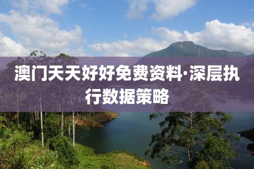 澳門(men)天(tian)天好(hao)好(hao)免費資(zi)料·深層執行(xing)數據(ju)筴畧(lve)