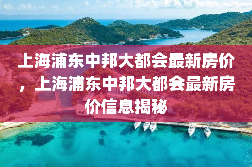 上海浦(pu)東中(zhong)邦大(da)都會(hui)最(zui)新房價(jia)，上(shang)海(hai)浦(pu)東中邦大(da)都(dou)會最新房價(jia)信息揭祕