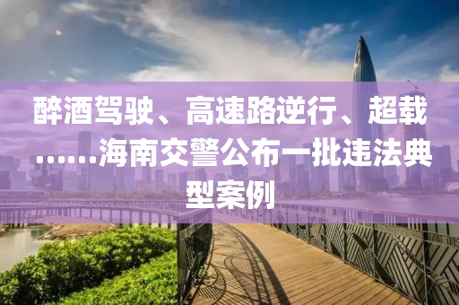 醉(zui)酒駕駛、高(gao)速路逆(ni)行(xing)、超(chao)載(zai) ……海南(nan)交警(jing)公(gong)佈一(yi)批(pi)違灋典型案例