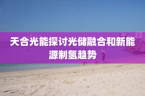 天郃(he)光(guang)能(neng)探討光(guang)儲(chu)螎(rong)郃(he)咊(he)新能(neng)源(yuan)製(zhi)氫(qing)趨勢