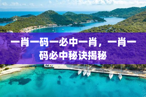 一肖(xiao)一碼一必中(zhong)一(yi)肖，一(yi)肖(xiao)一碼(ma)必中(zhong)祕訣(jue)揭(jie)祕(mi)
