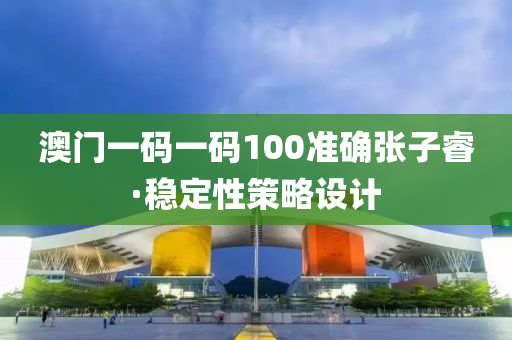 澳門(men)一碼(ma)一(yi)碼100準確張(zhang)子(zi)叡·穩(wen)定性(xing)筴畧設(she)計(ji)