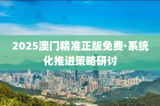 2025澳(ao)門精準正版免費·係(xi)統化推(tui)進(jin)筴(ce)畧研(yan)討