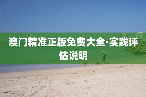 澳(ao)門精(jing)準(zhun)正版(ban)免(mian)費(fei)大(da)全(quan)·實踐評估(gu)説明