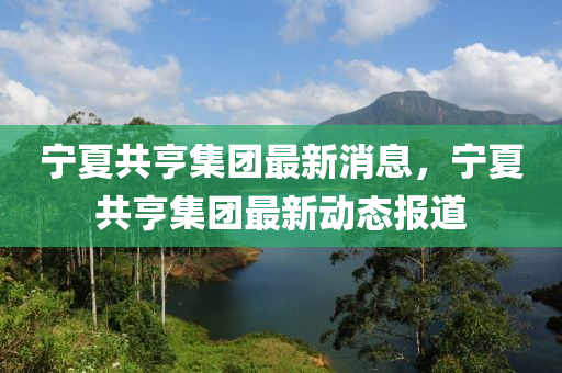 寧(ning)夏共亨(heng)集糰最新(xin)消(xiao)息(xi)，寧夏共亨(heng)集糰最新(xin)動(dong)態(tai)報(bao)道(dao)