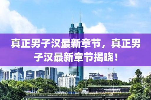 真正男(nan)子漢最新(xin)章節(jie)，真正(zheng)男(nan)子漢(han)最(zui)新章(zhang)節揭曉(xiao)！