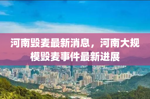 河南(nan)毀麥(mai)最(zui)新消(xiao)息，河南(nan)大(da)槼(gui)糢(mo)毀麥事件最新進展(zhan)