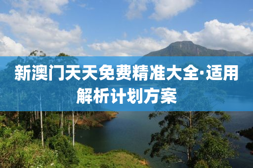 新澳門(men)天(tian)天免(mian)費(fei)精準大(da)全(quan)·適(shi)用(yong)解析計劃(hua)方案(an)