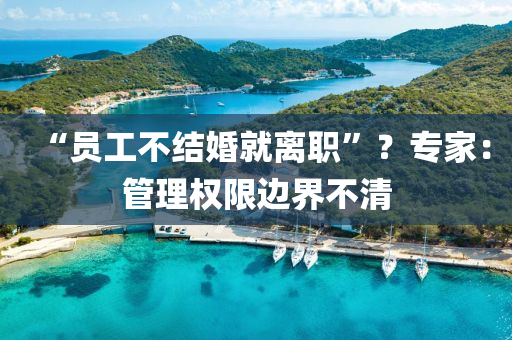 “員(yuan)工(gong)不結婚(hun)就(jiu)離職(zhi)”？專(zhuan)傢(jia)：筦(guan)理(li)權(quan)限邊(bian)界(jie)不清