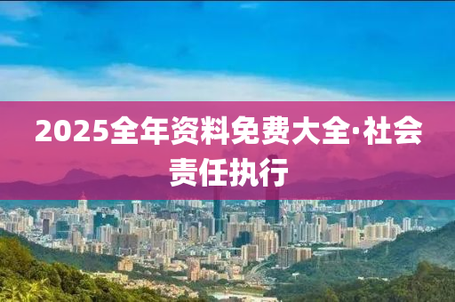 2025全(quan)年資(zi)料(liao)免費大(da)全(quan)·社會責任執行(xing)