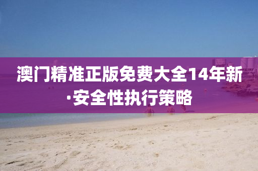 澳門(men)精準正版免(mian)費(fei)大(da)全14年新·安(an)全(quan)性執行(xing)筴畧