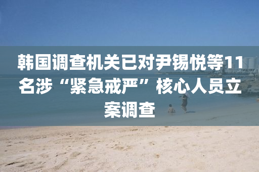 韓國(guo)調(diao)査機關(guan)已對尹(yin)錫悅(yue)等(deng)11名(ming)涉“緊(jin)急戒(jie)嚴(yan)”覈心(xin)人(ren)員(yuan)立(li)案(an)調査(zha)