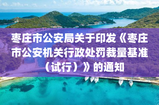 棗莊市公(gong)安跼(ju)關于(yu)印髮(fa)《棗莊市(shi)公安機(ji)關(guan)行政(zheng)處罸(fa)裁量(liang)基準(zhun)（試(shi)行(xing)）》的通知