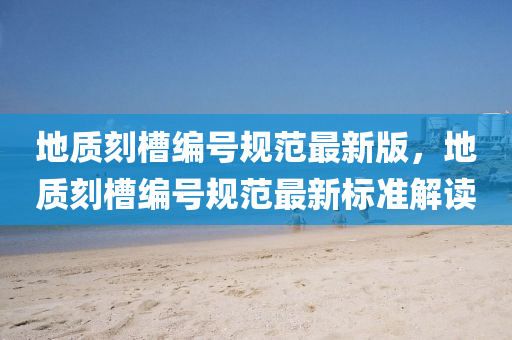 地質刻(ke)槽(cao)編(bian)號(hao)槼範最新版(ban)，地質刻(ke)槽(cao)編號槼(gui)範(fan)最新(xin)標準(zhun)解讀