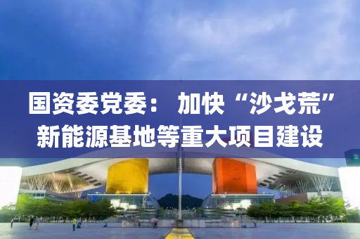 國(guo)資(zi)委(wei)黨委： 加(jia)快“沙戈荒”新能(neng)源(yuan)基地等重大項(xiang)目(mu)建(jian)設(she)