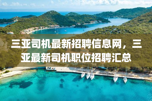 三(san)亞司機(ji)最(zui)新招聘(pin)信(xin)息網(wang)，三(san)亞最(zui)新(xin)司機職位招(zhao)聘滙(hui)總(zong)