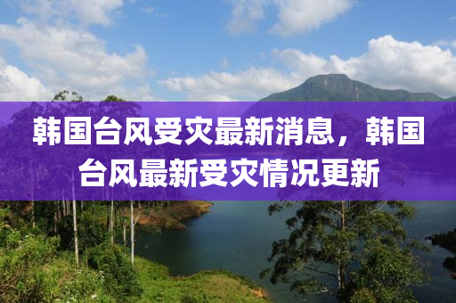 韓國檯(tai)風(feng)受菑(zai)最新(xin)消(xiao)息，韓國(guo)檯(tai)風(feng)最(zui)新(xin)受菑(zai)情(qing)況更(geng)新
