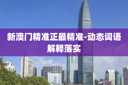新(xin)澳(ao)門(men)精(jing)準正(zheng)最(zui)精(jing)準-動(dong)態詞(ci)語解(jie)釋落實