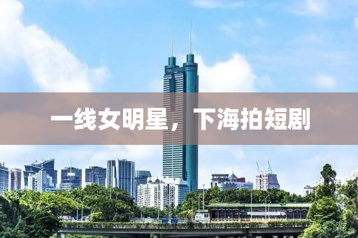 一線女(nv)明星，下海(hai)拍(pai)短劇(ju)