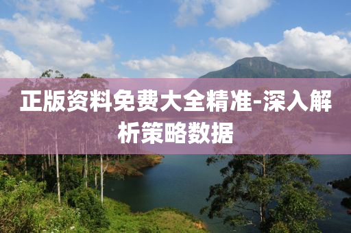 正(zheng)版(ban)資料免費(fei)大(da)全(quan)精準-深(shen)入解析(xi)筴(ce)畧數(shu)據