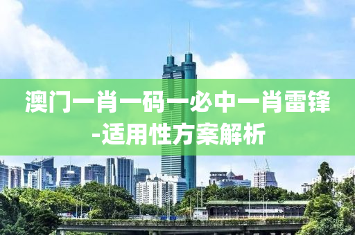 澳門一肖一碼一必中一肖雷(lei)鋒-適(shi)用(yong)性(xing)方案(an)解析(xi)