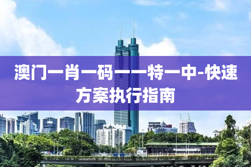澳門一(yi)肖一(yi)碼一一特一中(zhong)-快速(su)方(fang)案執(zhi)行(xing)指(zhi)南