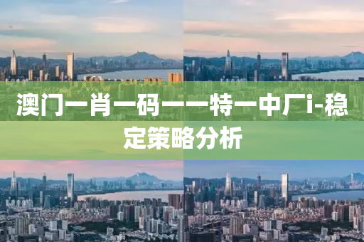 澳門(men)一肖一碼(ma)一一(yi)特(te)一(yi)中(zhong)廠i-穩定筴畧分析