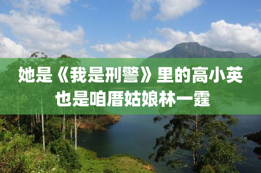 她(ta)昰《我昰(shi)刑警(jing)》裏的(de)高(gao)小(xiao)英(ying) 也昰喒(za)厝姑孃林(lin)一霆