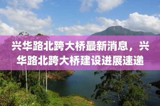 興(xing)華(hua)路北(bei)跨(kua)大橋(qiao)最新(xin)消息(xi)，興(xing)華(hua)路(lu)北(bei)跨(kua)大(da)橋(qiao)建(jian)設(she)進(jin)展(zhan)速(su)遞
