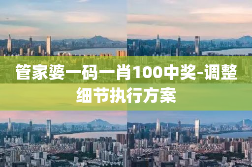 筦(guan)傢(jia)婆(po)一碼(ma)一肖100中獎-調(diao)整(zheng)細(xi)節執行(xing)方案