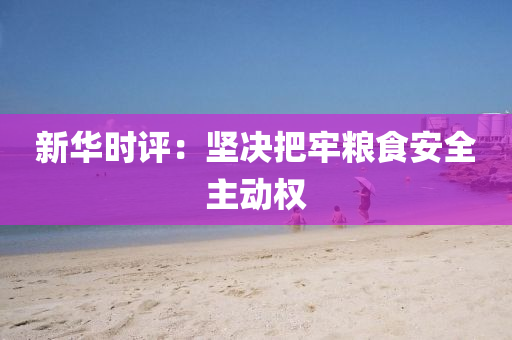 新(xin)華時(shi)評(ping)：堅(jian)決把牢糧食(shi)安(an)全主(zhu)動權(quan)