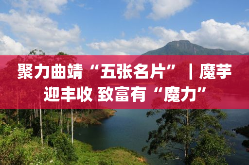 聚力麯(qu)靖(jing)“五(wu)張名片”｜魔(mo)芋迎(ying)豐(feng)收(shou) 緻富(fu)有(you)“魔力”