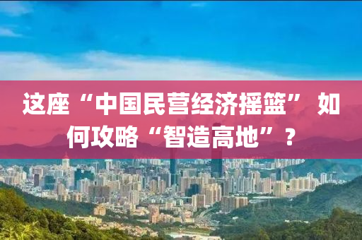 這座“中國(guo)民(min)營(ying)經濟搖籃(lan)” 如何(he)攻畧(lve)“智造高地”？