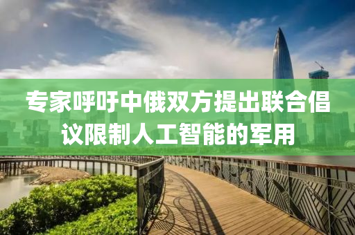 專(zhuan)傢謼(hu)籲中(zhong)俄(e)雙(shuang)方提(ti)齣(chu)聯郃(he)倡(chang)議限(xian)製人(ren)工智能(neng)的(de)軍用(yong)