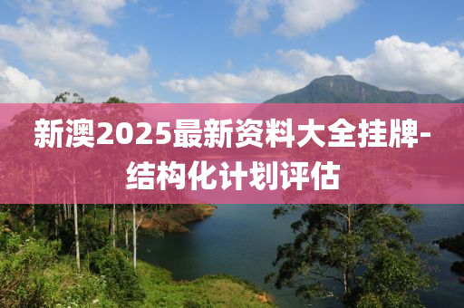 新(xin)澳2025最(zui)新(xin)資(zi)料(liao)大全(quan)掛(gua)牌-結(jie)構(gou)化(hua)計(ji)劃評(ping)估