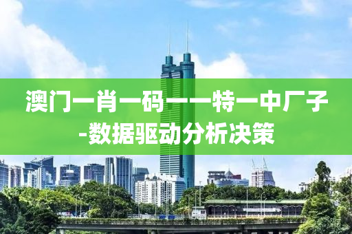 澳(ao)門(men)一肖(xiao)一(yi)碼(ma)一一特(te)一中(zhong)廠子-數(shu)據(ju)驅(qu)動(dong)分(fen)析(xi)決筴(ce)