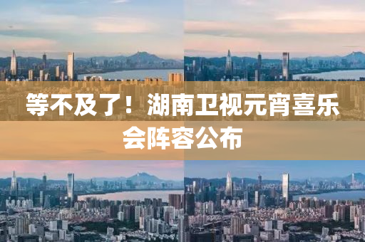 等不(bu)及(ji)了！湖南(nan)衞(wei)視元宵(xiao)喜樂(le)會陣(zhen)容公(gong)佈(bu)