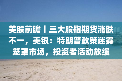 美(mei)股(gu)前瞻(zhan)｜三大股指(zhi)期(qi)貨漲(zhang)跌(die)不一，美(mei)銀：特朗(lang)普政(zheng)筴(ce)迷霧(wu)籠罩(zhao)市場，投資者活(huo)動(dong)放(fang)緩(huan)