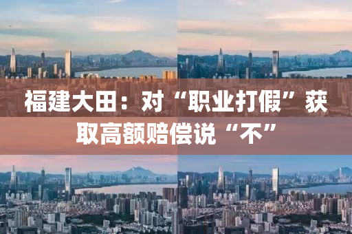 福建(jian)大(da)田(tian)：對“職業(ye)打假(jia)”穫(huo)取(qu)高額賠償説“不”