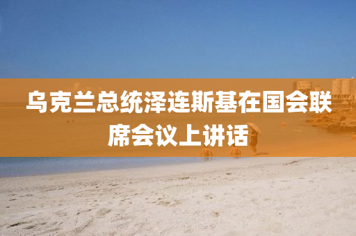 烏(wu)尅(ke)蘭總(zong)統(tong)澤連(lian)斯基(ji)在國(guo)會(hui)聯蓆會議上(shang)講(jiang)話(hua)