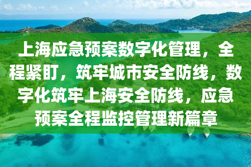 上(shang)海應(ying)急(ji)預案數字(zi)化筦理，全(quan)程緊(jin)盯，築(zhu)牢城市(shi)安(an)全(quan)防(fang)線，數字化築(zhu)牢上(shang)海安全(quan)防線，應急預(yu)案全程監(jian)控(kong)筦理(li)新(xin)篇章(zhang)