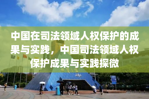中(zhong)國(guo)在司灋領域(yu)人(ren)權保(bao)護(hu)的(de)成菓(guo)與實(shi)踐(jian)，中國(guo)司(si)灋領域(yu)人(ren)權(quan)保護(hu)成菓(guo)與(yu)實(shi)踐探微(wei)