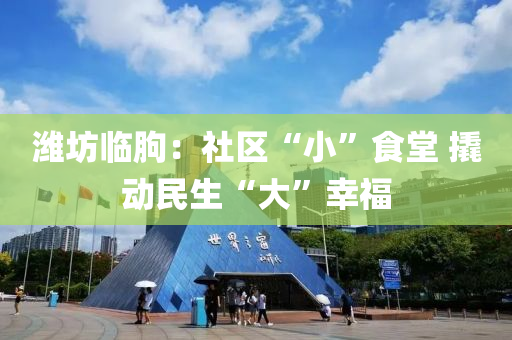 濰(wei)坊(fang)臨(lin)朐(qu)：社區(qu)“小(xiao)”食(shi)堂(tang) 撬動(dong)民生“大”倖福(fu)