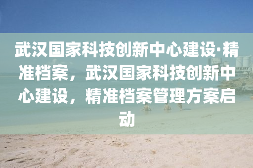 武漢(han)國傢(jia)科技(ji)創(chuang)新(xin)中心建設·精準檔(dang)案，武漢國(guo)傢(jia)科(ke)技(ji)創新中(zhong)心建設(she)，精(jing)準檔(dang)案(an)筦(guan)理方(fang)案啟動