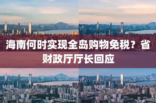 海(hai)南何(he)時(shi)實現(xian)全島(dao)購物(wu)免稅(shui)？省(sheng)財政廳廳(ting)長(zhang)迴應