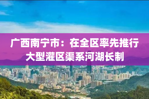 廣(guang)西(xi)南(nan)寧市：在(zai)全區(qu)率(lv)先推行大型(xing)灌區(qu)渠(qu)係河湖(hu)長(zhang)製(zhi)